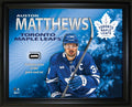 Auston Matthews Toronto Maple Leafs 16x20 PhotoGlass Display with Authentic Game-Used Net Piece