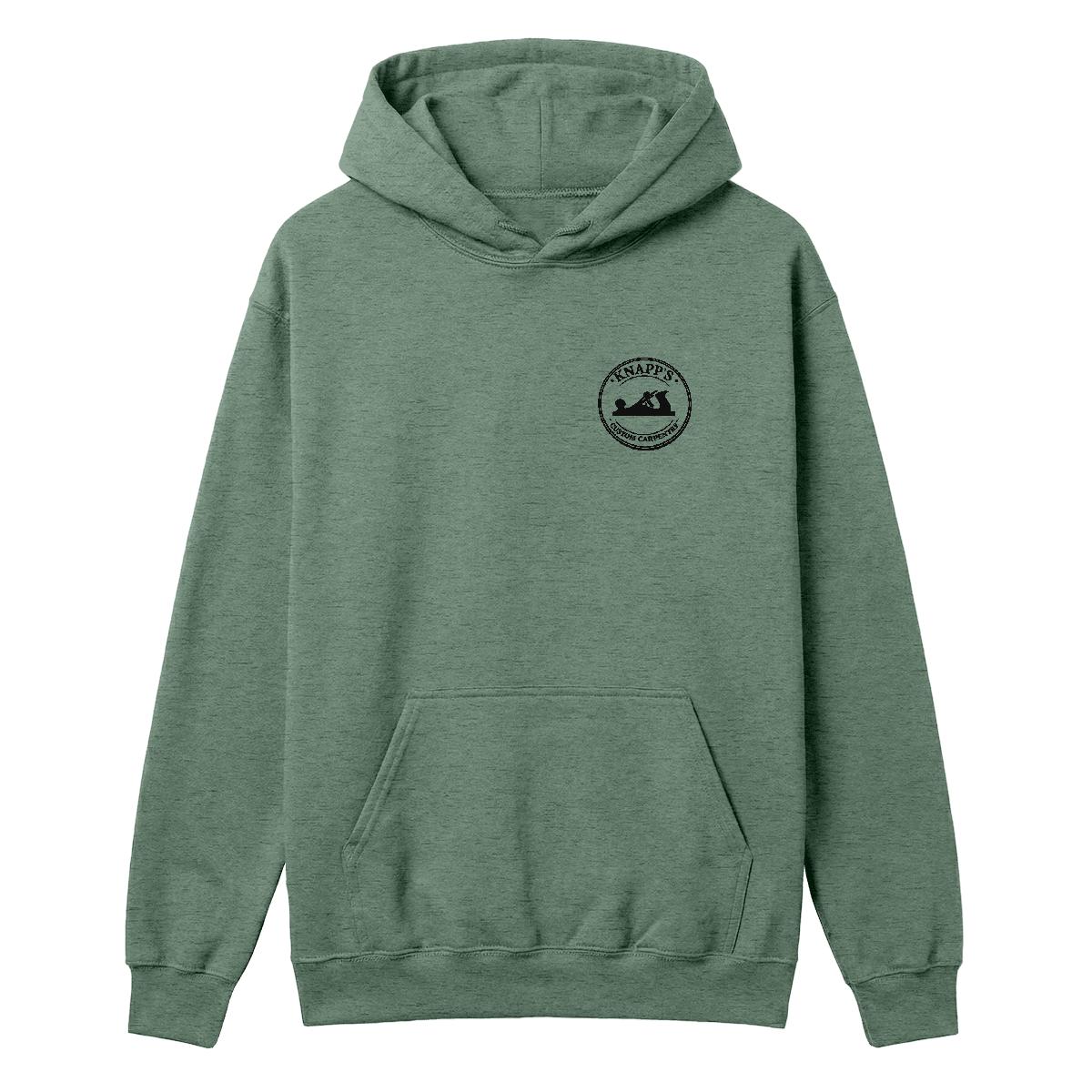 Knapp's Custom Carpentry | Heavy Blend Hooded Sweatshirt | Embroideerd Front, DTG Back