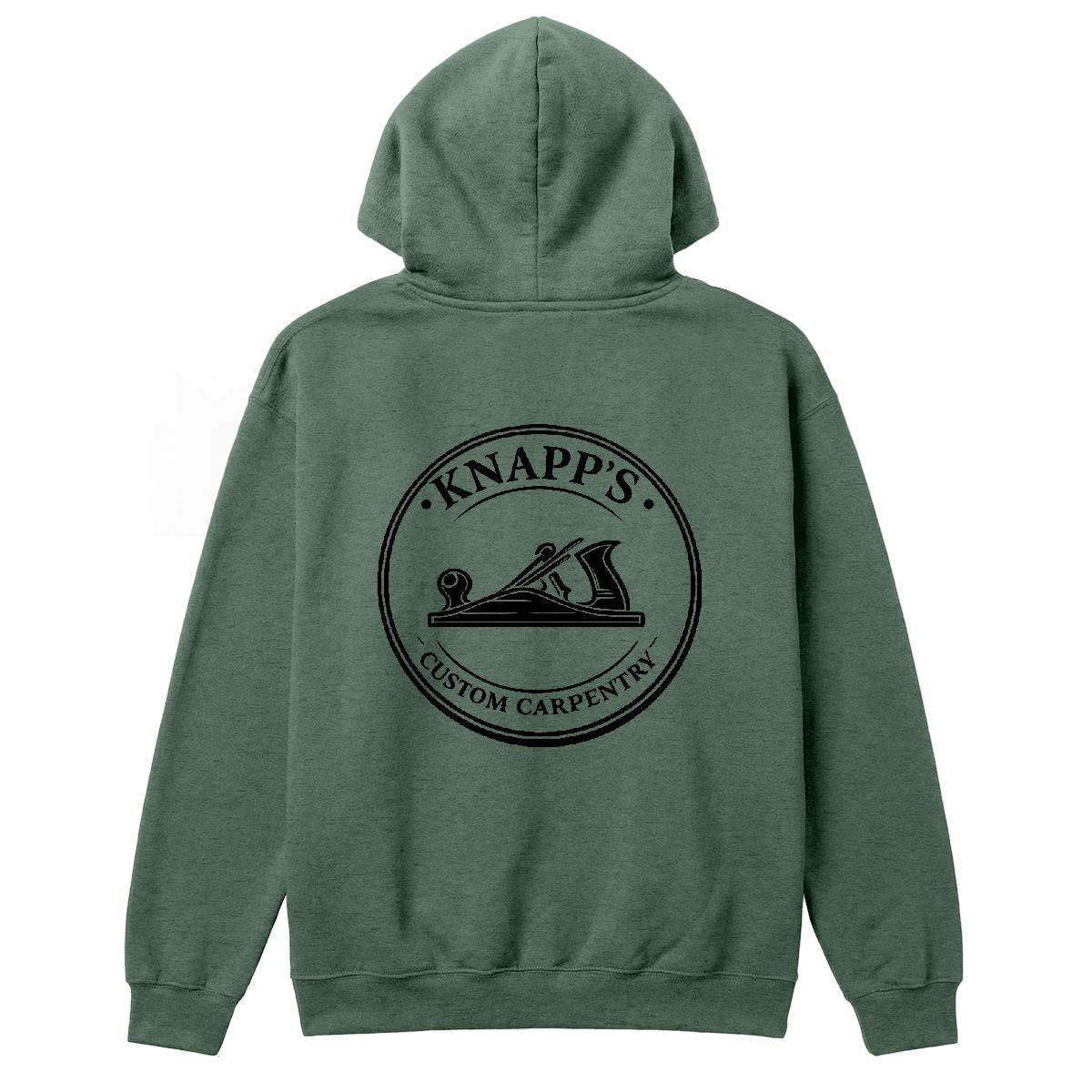Knapp's Custom Carpentry | Heavy Blend Hooded Sweatshirt | Embroideerd Front, DTG Back