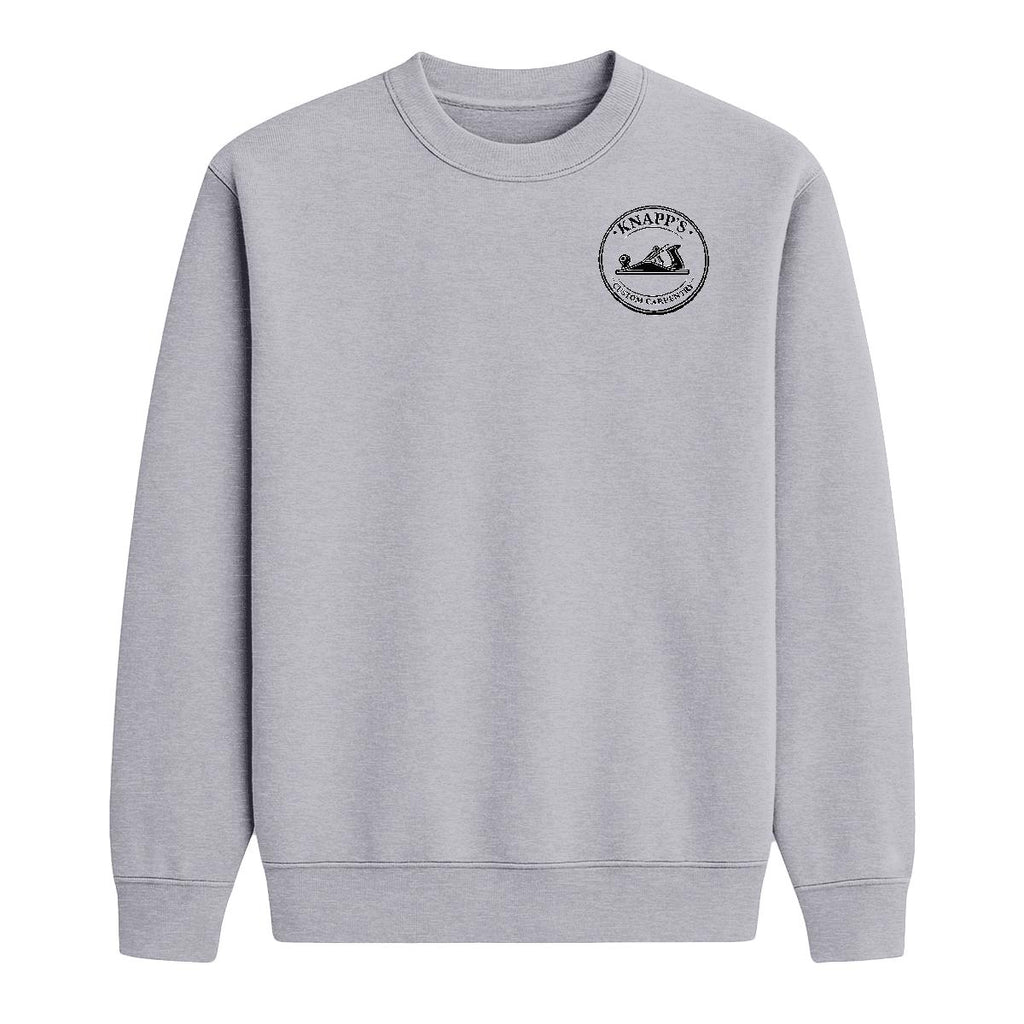 Knapp's Custom Carpentry | Heavy Blend Crewneck Sweatshirt | Embroidered Front, DTG Back