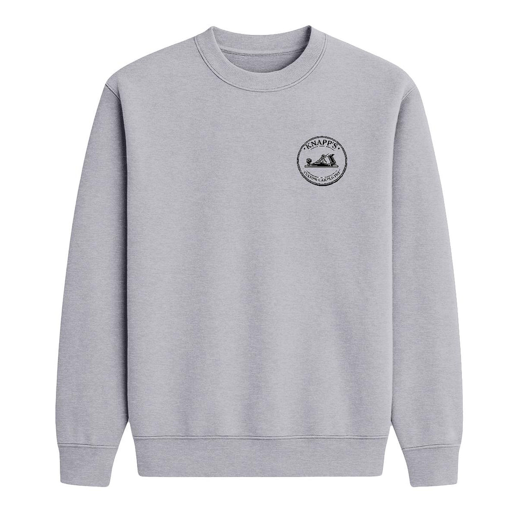 Knapp's Custom Carpentry | Heavy Blend Crewneck Sweatshirt | Embroidered Front, DTG Back